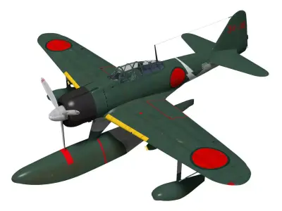 Nakajima A6M2-N Rufe 3D model