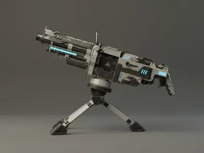 Realistic Grenade Launcher GameReady  Low-poly 3D model