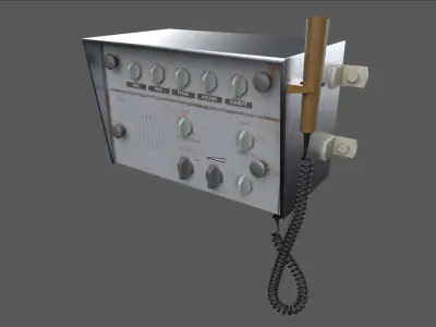 Radio military marine station Free low-poly 3D model