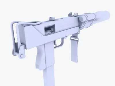 MAC 10 Sub Submachine Gun Low-poly 3D model
