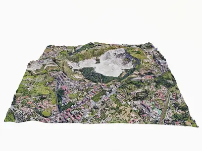 Phlegraean Fields Low-poly 3D model