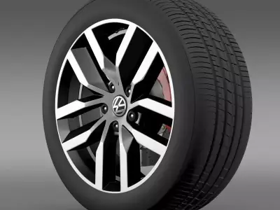 Volkswagen Golf S wheel 3D model