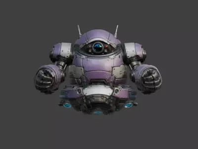 The Aegis Orbital Mech Drone Low-poly 3D model