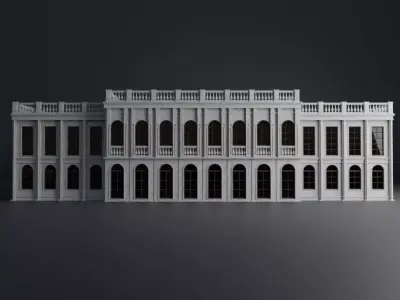CLASSIC OLD EUROPEAN BUILDING 03 Low-poly 3D model