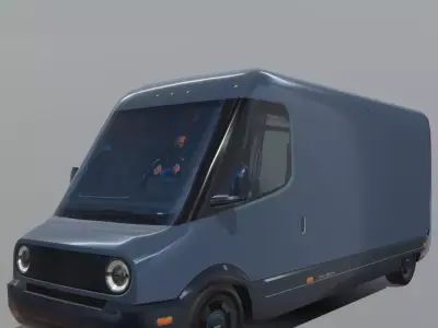 EDV 700 electric stepvan Low-poly 3D model