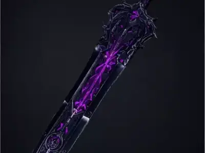 Cursed Greatsword Low-poly 3D model
