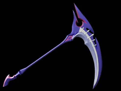 Coolest Scythe Ever For real Low-poly 3D model