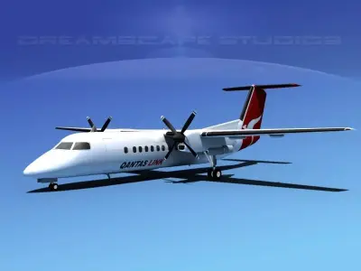 DeHavilland DHC-8-Q300 Qantas Link 3D model
