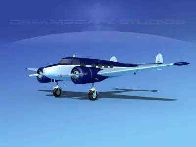 Lockheed L10 Electra Private 5 3D model