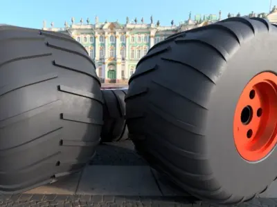 monster wheel 04 Free 3D model