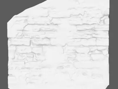 Gate wall of a beautiful fort built thousands of years ago 3D model