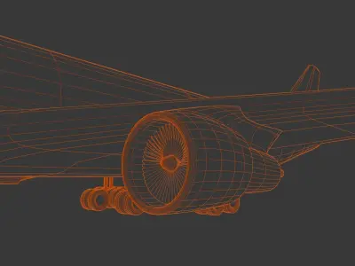 Boeing 747 Base Model 3D model
