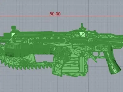 Mark 3 Lancer Gears of War 3D print model