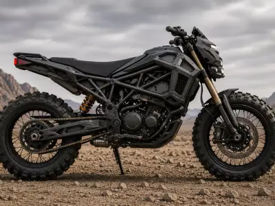 Futuristic Monster Bike STL File for 3D Printed Motorcycle Model 3D print model