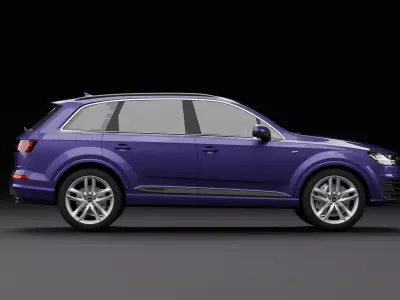 Audi Q7 Tfsi e Midnight Blue 3D model