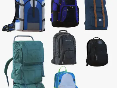 Backpacks 3D Models Collection 3 3D model