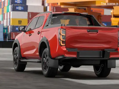 Red All-Terrain Pickup LHD 3D model