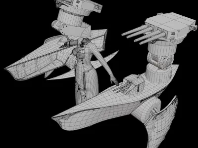 Azur Lane Dunkerque Low-poly 3D model