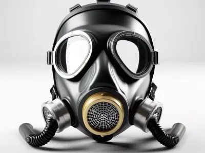 Dented Steel Gas Mask 3D model