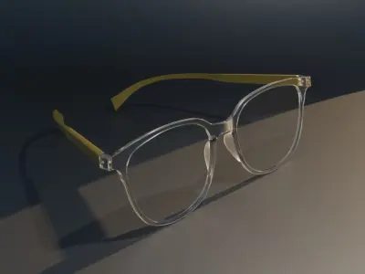 Glasses in different variants 3D model