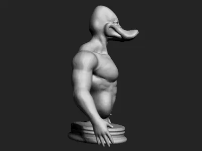 Duck-Man human bust 3D model