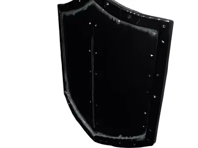 Realistic Metal Shield LowPoly Game Asset Low-poly 3D model