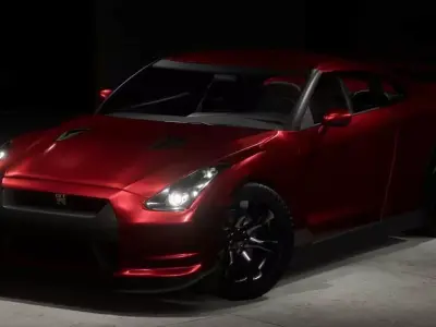 Nissan GT-R 2008 Free low-poly 3D model