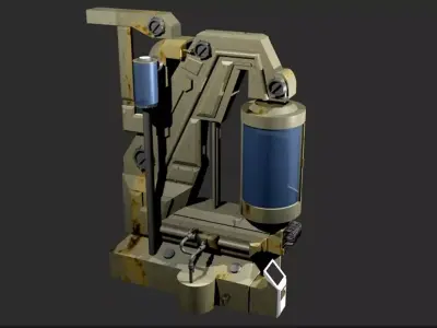 cryo capsule sci-fi cryopod Low-poly 3D model
