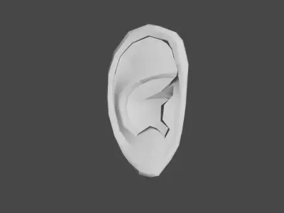 LOW POLY EAR Low-poly 3D model