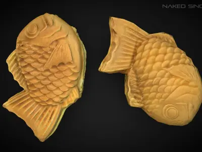 3D Scan bakery - Fish pie photogrammetry 4K Low-poly 3D model