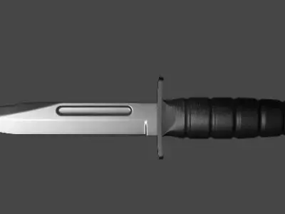 High Poly Ka-Bar USMC Combat Knife Free 3D model