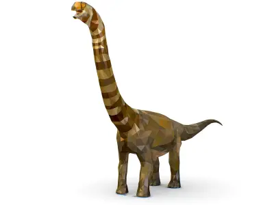Dinosaur Puert Lowpoly Art Style Animal Low-poly 3D model