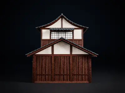 JAPAN TRADITIONAL BUILDING 005 Low-poly 3D model