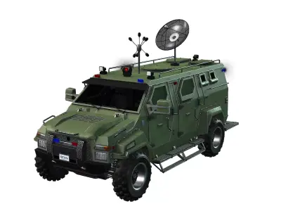 Armored Truck Low-poly 3D model