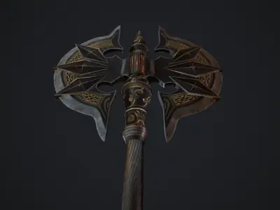 Axe Fantasy Game 3d model Low-poly 3D model Low-poly 3D model