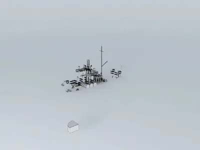 Kaiserliche Marine Kanonenboot SMS Afrika FULL INTERIOR part... Free 3D model