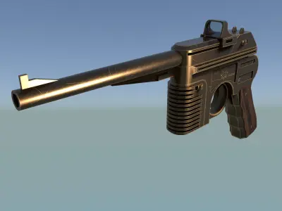 Blaster DL-50 Type 1 Free low-poly 3D model