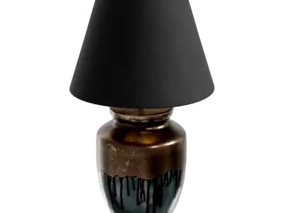  Eno Ceramic Skaro Golden Petrol Shade Lamp Model, Brown 