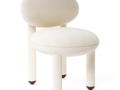 Noom Dining Table Flock Chair Flock Set Free 3D model