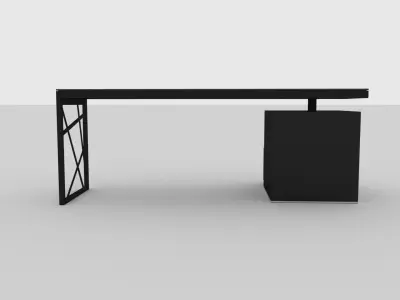 Mullins Moderrn Office Desk Free 3D model