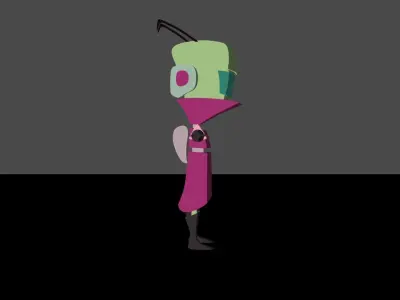 Invader Zim-Unrigged 3D model