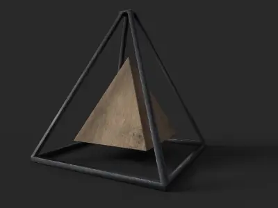 Magnetic pyramid Free low-poly 3D model