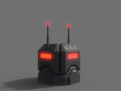 PBR Sci-Fi Building A02 Low-poly 3D model