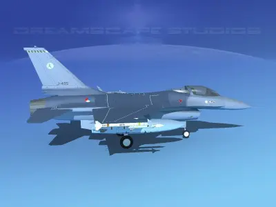 Gen Dyn F-16A Falcon Netherlands 3D model