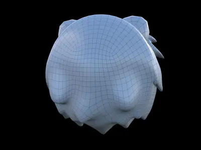 LION icon emoji Low-poly 3D model