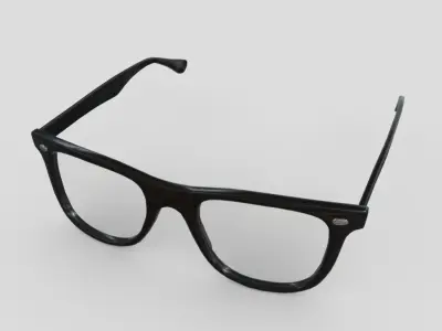 Glasses 2 Low-poly 3D model