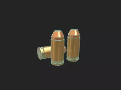 9x18mm Ammo Low-poly 3D model