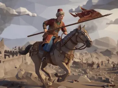 Turkish Ottoman Soldier Janissary Highpoly 3D model