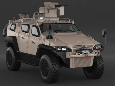 Yoruk Military Armored Vehicle 3D model