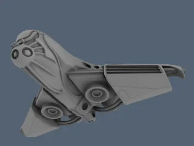 Intergalactic Spaceship High Poly 3D model